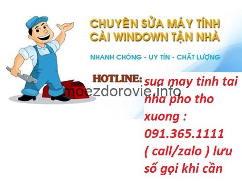 sua may tinh tai pho tho xuong