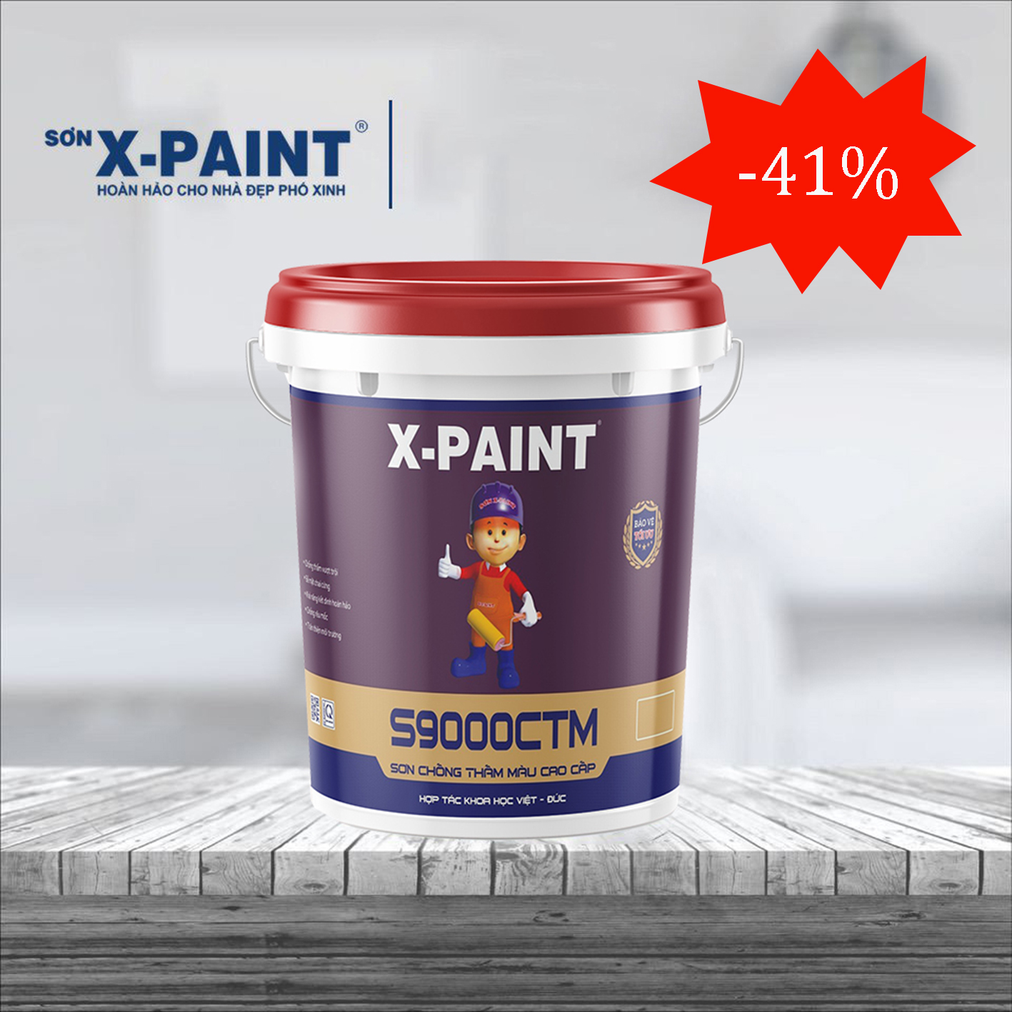 Sơn Chống Thấm Màu X-paint S900 Cao Cấp