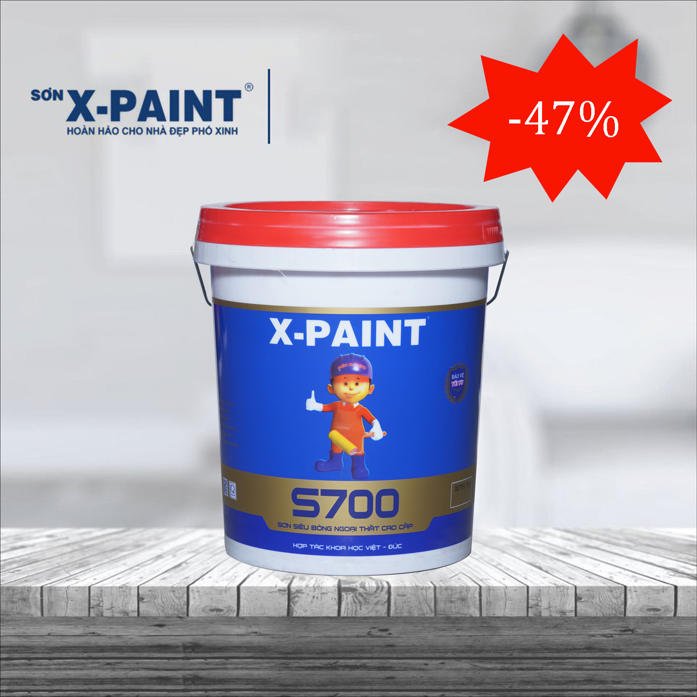 Sơn Siêu Bóng Ngoại Thất Cao Cấp X-PAINT S700